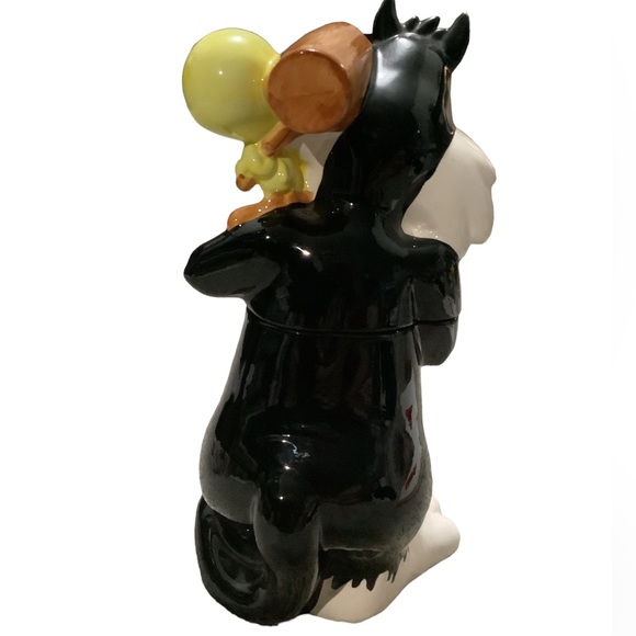 Vintage 1993 looney toons Sylvester and tweety ceramic cookie jar - Picture 5 of 7